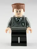 Minifigurka: HP132:  Gregory Goyle - Dark Bluish Gray Slytherin Sweater, Black Legs, Reddish Brown Flat Top