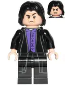 Minifigurka: HP134A:  Professor Severus Snape - Dark Purple Shirt, Black Robes, Printed Legs, Shirt Tail