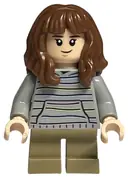 Minifigurka: HP156:  Hermione Granger - Light Bluish Gray Sweater with Pastel Stripes