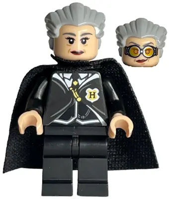 HP170:  Madam Rolanda Hooch - Black Outfit, Light Nougat Head, Spongy Cape