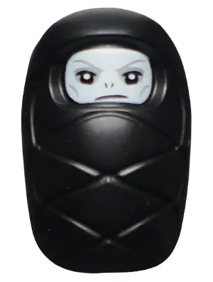 HP194:  Baby / Infant - with Stud Holder on Back with White Evil Face Pattern (Baby Lord Voldemort)