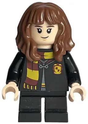 HP208:  Hermione Granger - Hogwarts Robe Clasped with Gryffindor Shield, Black Short Legs