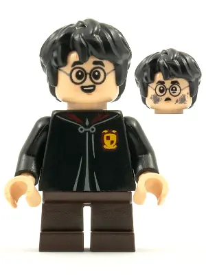 HP247:  Harry Potter - Black Torso Gryffindor Robe, Dark Brown Short Legs