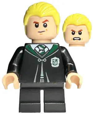 HP254:  Draco Malfoy - Black Slytherin Robe and Short Legs, Suspicious / Angry