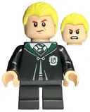 Minifigurka: HP254:  Draco Malfoy - Black Slytherin Robe and Short Legs, Suspicious / Angry