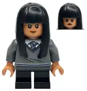 Minifigurka: HP263A:  Cho Chang - Dark Bluish Gray Ravenclaw Sweater with Crest, Black Short Legs, Flexible Rubber Hair