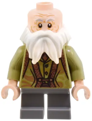 HP264:  Professor Filius Flitwick - Olive Green Suit, Dark Bluish Gray Short Legs