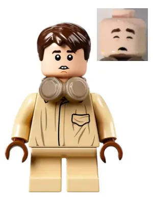 HP271:  Neville Longbottom - Coveralls, Headphones, Tan Short Legs, Tooth Gap / Sleeping
