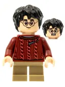 Minifigurka: HP278:  Harry Potter - Dark Red Torn Sweater, Dark Tan Short Legs
