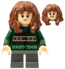 Minifigurka: HP279:  Hermione Granger - Dark Green Sweater, Dark Bluish Gray Short Legs