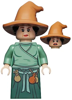 HP302:  Wizard - HP Wizarding World Female, Medium Nougat Hat, Sand Green Top, Dark Green Skirt