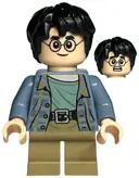 Minifigurka: HP316:  Harry Potter - Sand Blue Jacket, Dark Tan Short Legs, Grin / Scared