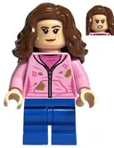 Minifigurka: HP327:  Hermione Granger - Bright Pink Jacket with Stains, Closed / Determined Mouth
