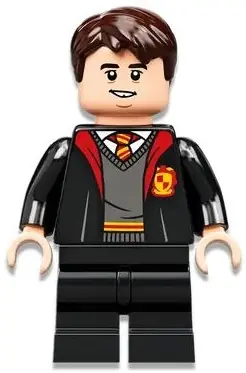 HP330:  Neville Longbottom - Gryffindor Robe Open, Black Medium Legs
