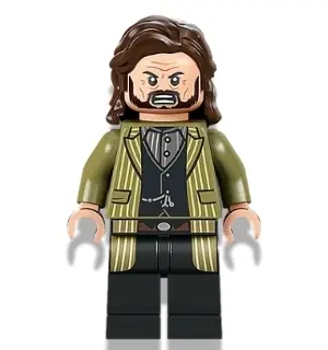 HP337:  Sirius Black - Dark Brown Hair, Olive Green Jacket