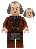Minifigurka: HP353:  Argus Filch - Bald on Top, Reddish Brown Coat, Dark Brown Vest, Printed Legs