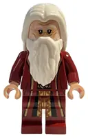 Minifigurka: HP354:  Albus Dumbledore - Dark Red Robe, White Hair, Plain Arms
