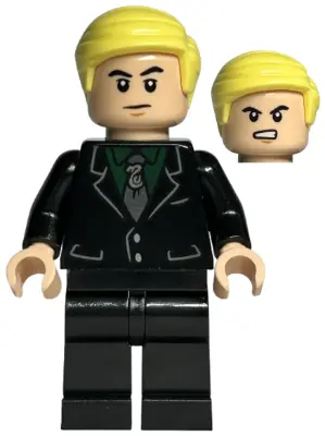 HP385:  Draco Malfoy - Black Suit, Slytherin Tie, Neutral / Angry