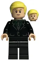 Minifigurka: HP412:  Draco Malfoy - Black Suit, Slytherin Tie, Neutral / Scared