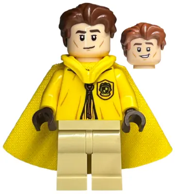 HP429:  Cedric Diggory - Yellow Hufflepuff Quidditch Uniform with Hood and Cape