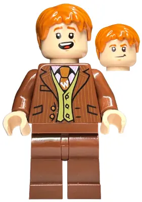 HP433:  Fred Weasley - Reddish Brown Suit, Dark Orange Tie, Grin / Smiling