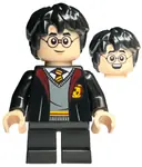 Minifigurka: HP438:  Harry Potter - Gryffindor Robe Open, Black Short Legs, Grin / Open Mouth Smile