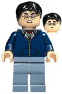Minifigurka: HP443:  Harry Potter - Dark Blue Hoodie, Sand Blue Legs