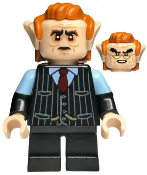 HP452:  Goblin - Black Pinstripe Vest, Dark Orange Hair