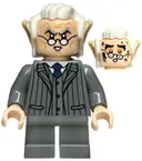 Minifigurka: HP455:  Bogrod - Dark Bluish Gray Pinstripe Suit