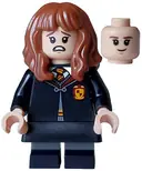 Minifigurka: HP468:  Hermione Granger - Gryffindor Robe Clasped, Black Skirt, Black Short Legs with Dark Bluish Gray Stripes, Open Mouth Scared / Closed Mouth Grin