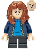 Minifigurka: HP476:  Hermione Granger - Dark Blue Cardigan, Black Short Legs