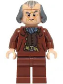 Minifigurka: HP478:  Argus Filch - Bald on Top, Reddish Brown Coat, Dark Brown Vest, Plain Legs