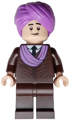 HP480:  Professor Quirinus Quirrell - Dark Brown Robe, Medium Lavender Turban