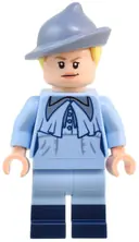Minifigurka: HP497:  Fleur Delacour - Bright Light Blue Robe, Smirking / Scared