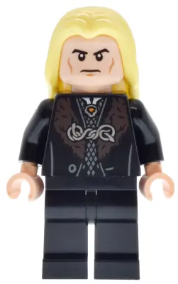 HP501:  Lucius Malfoy - Black Robe, Bright Light Yellow Hair, Plain Legs