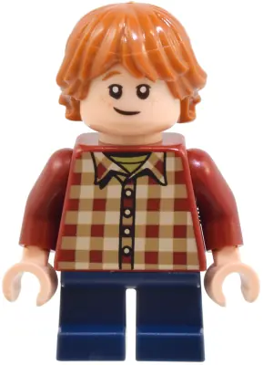HP513:  Ron Weasley - Dark Red Plaid Shirt, Dark Blue Short Legs