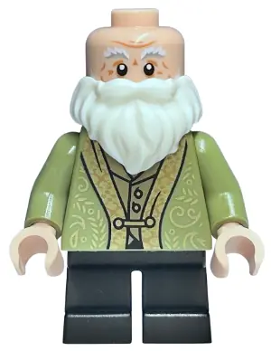 HP524:  Professor Filius Flitwick - Olive Green Suit, Black Short Legs