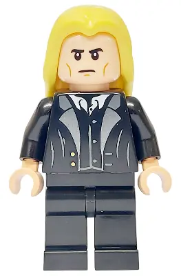 HP526:  Lucius Malfoy - Black Suit, Bright Light Yellow Hair, Plain Legs
