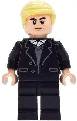 HP532:  Draco Malfoy - Black Suit, Dark Bluish Gray Sweater