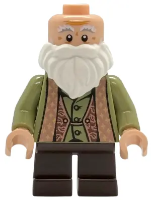 HP536:  Professor Filius Flitwick - Olive Green Suit, Dark Brown Short Legs