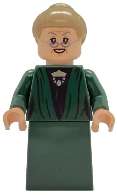 HP540:  Professor Minerva McGonagall - Dark Green Robe, Plain Skirt, Dark Tan Hair