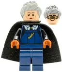 Minifigurka: HP541:  Madam Rolanda Hooch - Dark Blue Outfit with Large Whistle, Light Nougat Head, Black Spongy Cape