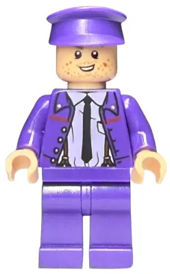 HP546:  Stanley (Stan) Shunpike - Knight Bus Conductor Uniform with Black Tie and Lavender Shirt