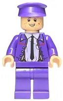 Minifigurka: HP546:  Stanley (Stan) Shunpike - Knight Bus Conductor Uniform with Black Tie and Lavender Shirt