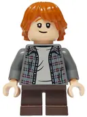 Minifigurka: HP552:  Ron Weasley - Plaid Shirt, Dark Brown Short Legs