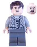 Minifigurka: HP566:  Neville Longbottom - Light Bluish Gray Knit Cable Cardigan Sweater, Dark Bluish Gray Legs