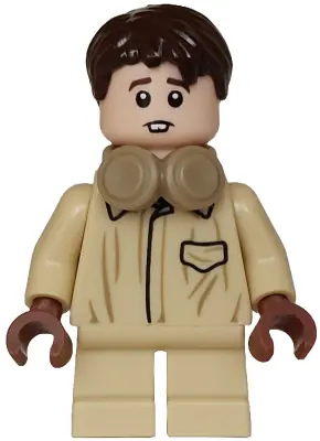 HP569:  Neville Longbottom - Coveralls, Headphones, Tan Short Legs, Tooth Gap / Lopsided Smile