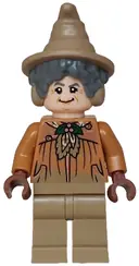 Minifigurka: HP570:  Professor Pomona Sprout - Dirty Cloak, Dark Green Holly Brooch, Dark Tan Legs
