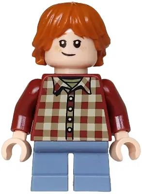 HP577:  Ron Weasley - Dark Red Plaid Shirt, Sand Blue Short Legs