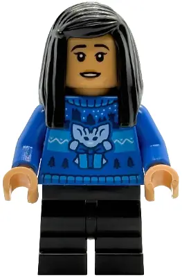 HP590:  Cho Chang - Blue Holiday Sweater, Black Medium Legs
